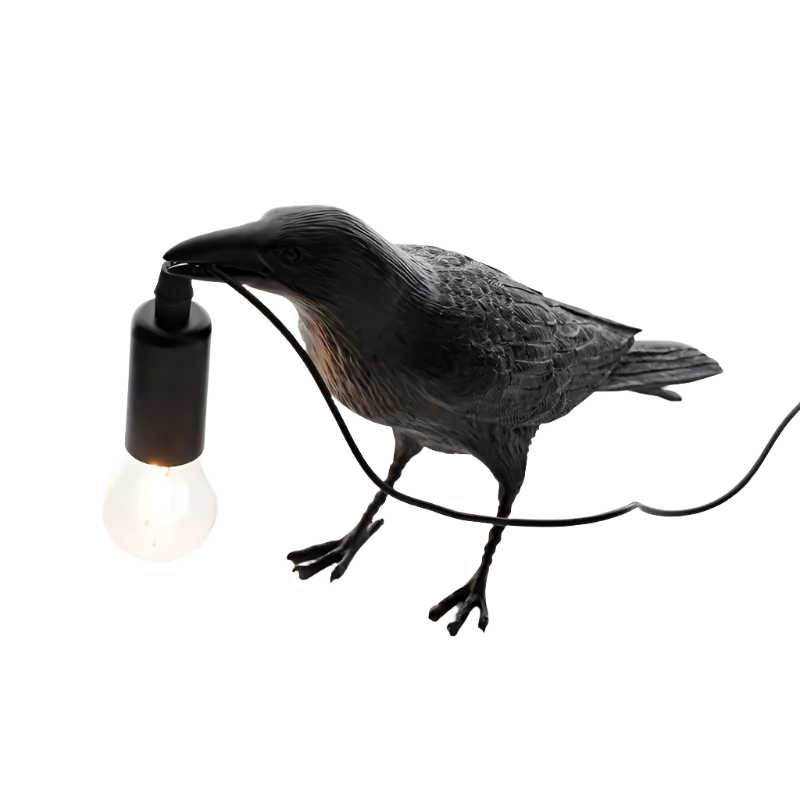 NNETM 1pc Gothic LED USB Crow Lamp - With Antique Metal Claw-0