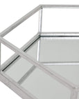 Elegant Hexagon Silver Trays - 2-Piece Set