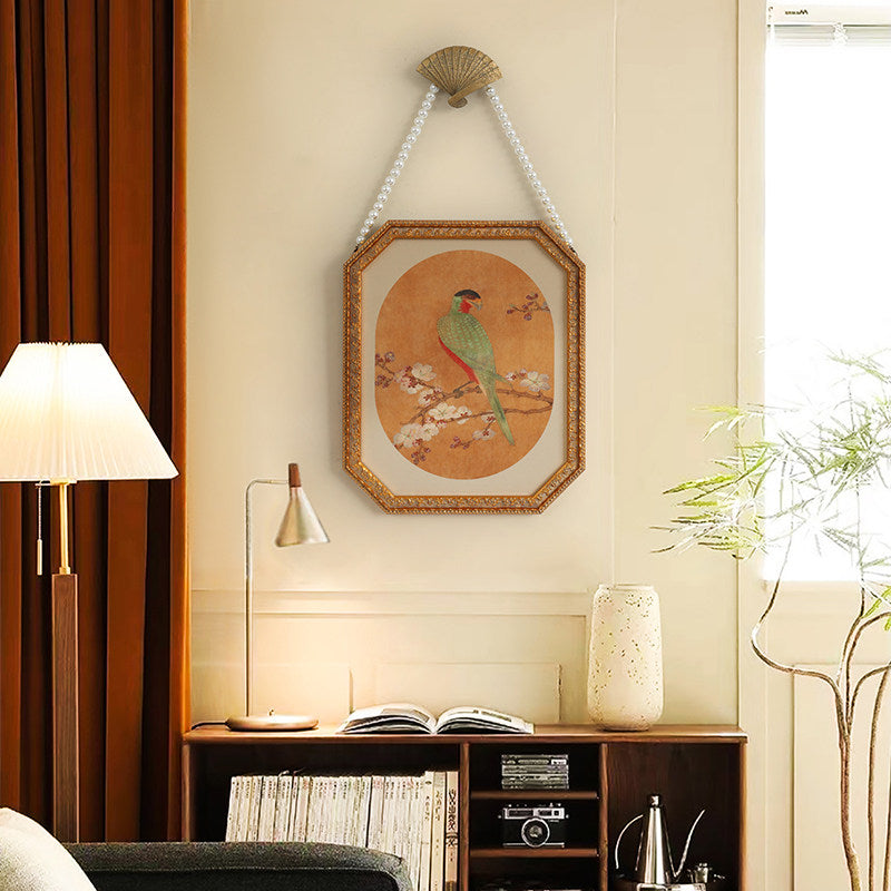 French and Chinese Fusion Wall Art with Gold Frame