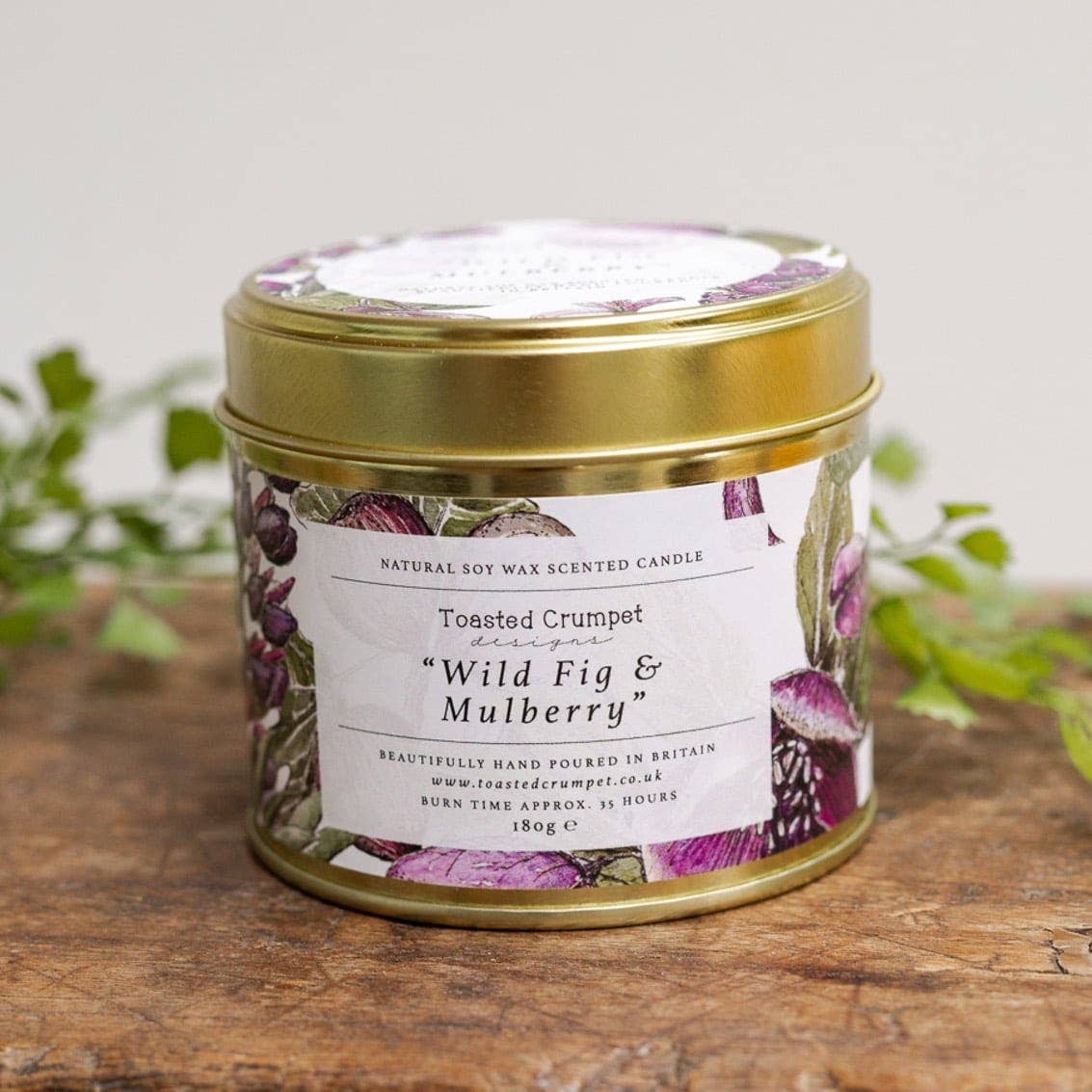 Wild Fig &amp; Mulberry Candle in a Matt Gold Tin