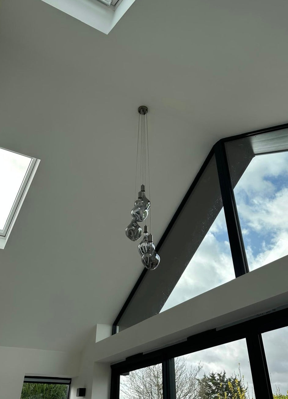 5 Light Cluster Evo Pendant Chandelier | Stairwell & High Ceiling Lighting UK