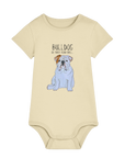 Furry Road Warrior: Bulldog Baby Bodysuit for Little Rebels!