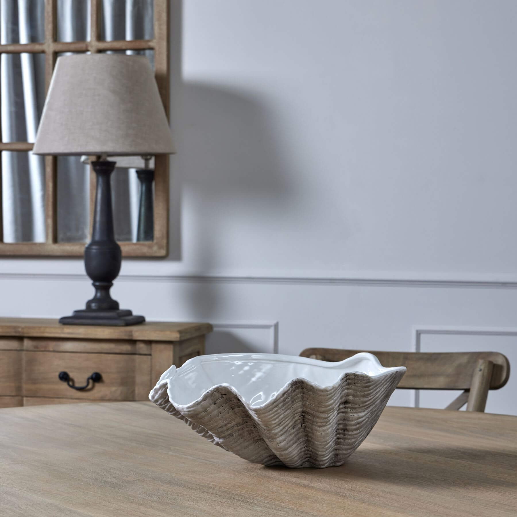 Handcrafted Ceramic Shell Bowl Coastal Style