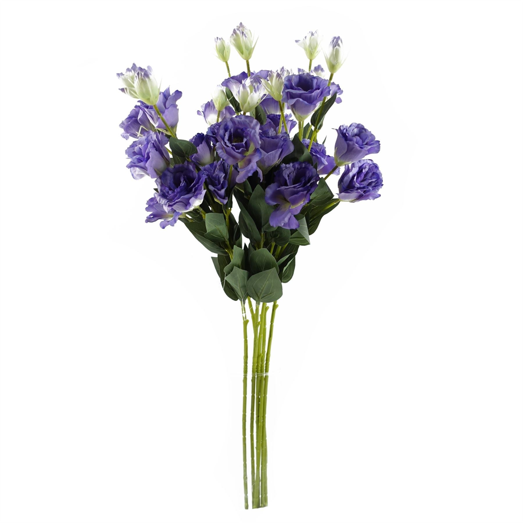 Pack of 6 x Artificial Flowers Purple Wild Rose Stem - 6 Flowers 80cm-1