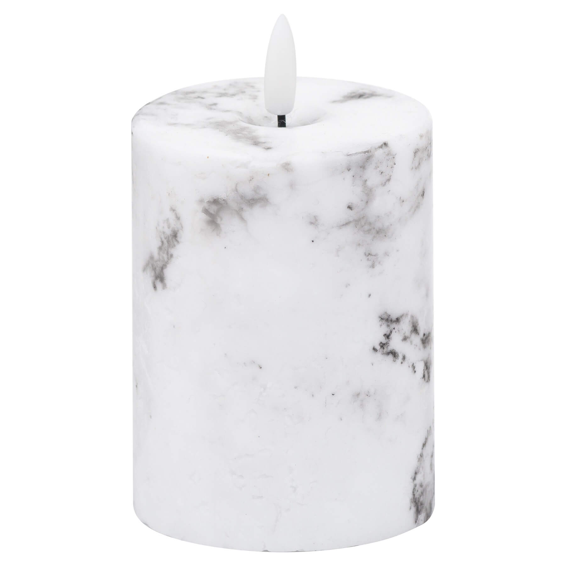 Elegant 3x4 Marble LED Candle | Natural Glow Ambiance