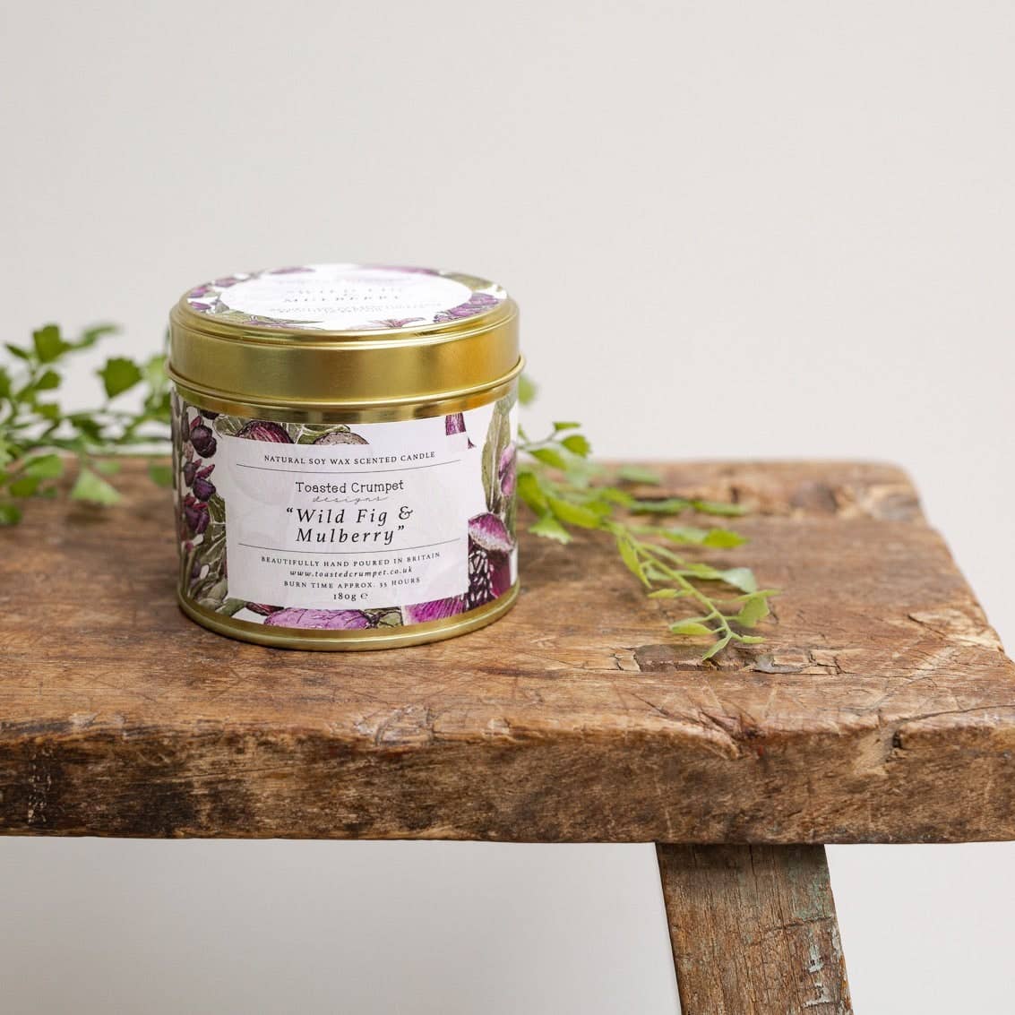 Wild Fig &amp; Mulberry Candle in a Matt Gold Tin