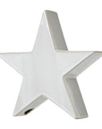 Large White Ceramic Star Accent