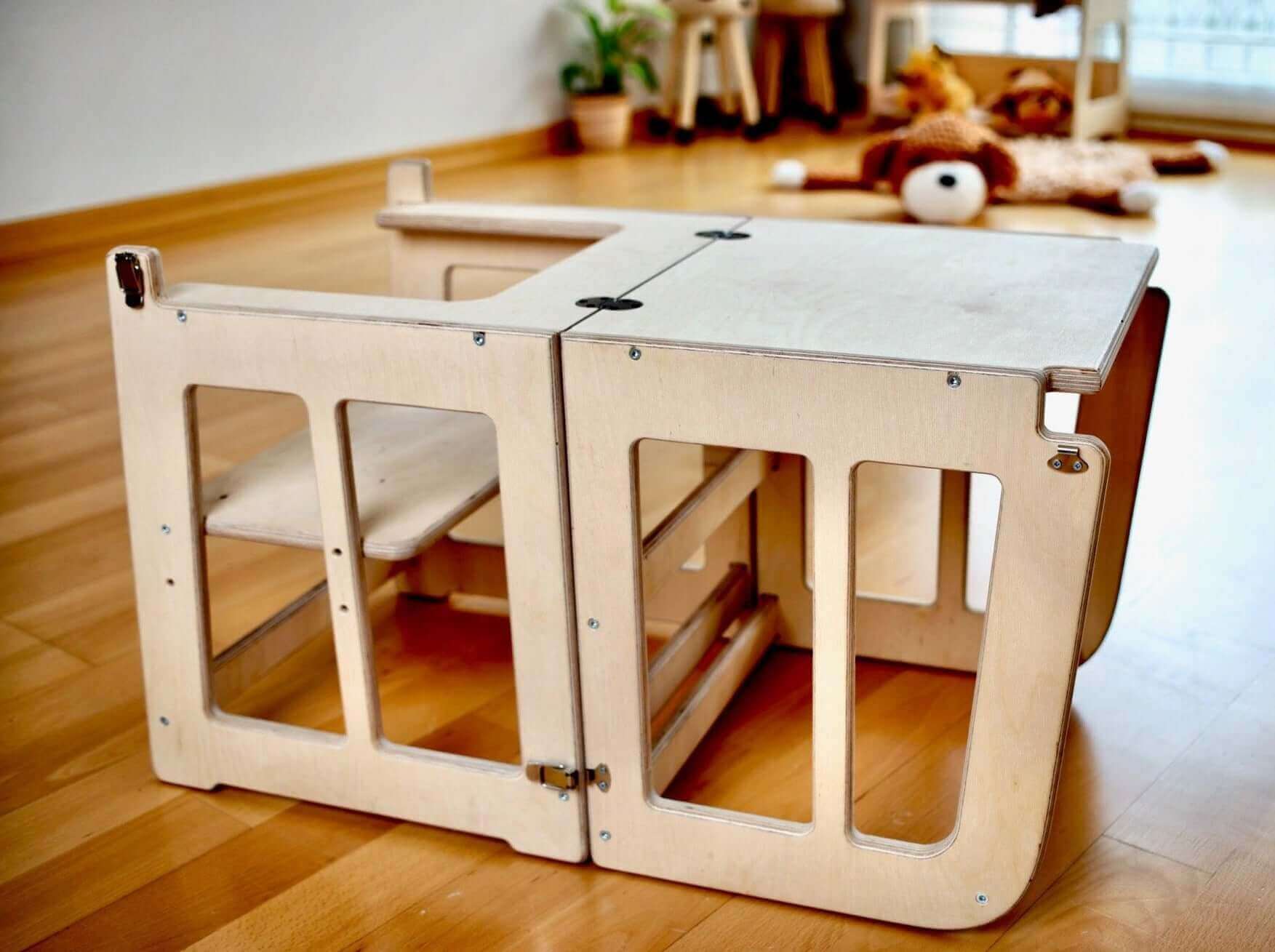 2in1 Montessori Learning Tower &amp; Desk-3