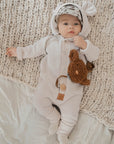 Eared Jumpsuit for Babies and Kids - Sand
