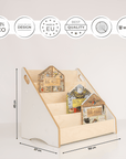 MAMOI®  Bücherregal Kinder aus holz, Kinderbücherregal, Bücherständer,  wandregal kinderzimmer, Regal, Book Shelf, Kinderregal-2