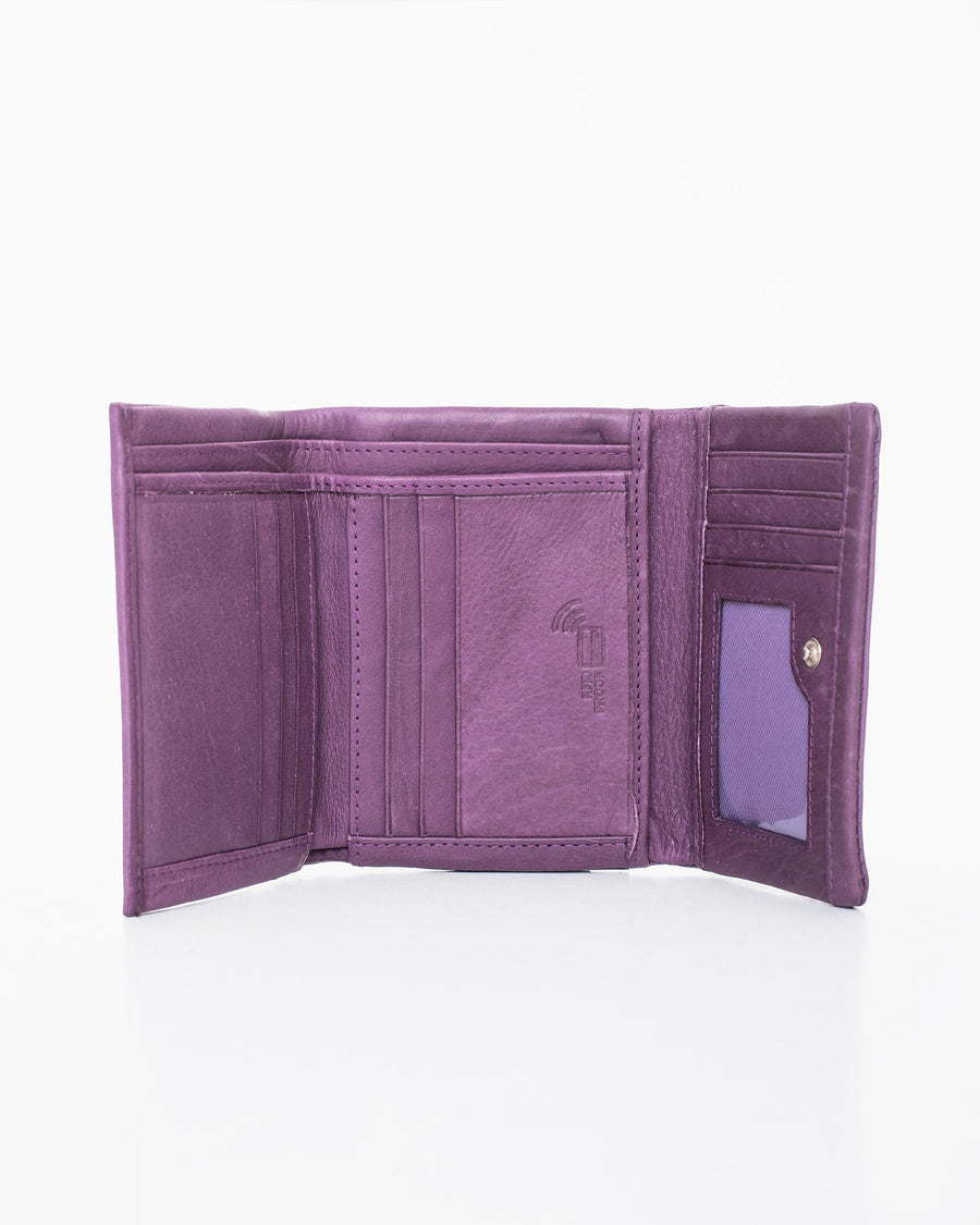 NK304 RFID-Blocking Leather Wallet with 12 Card Slots