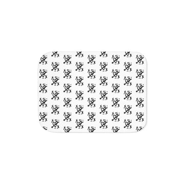 Soft Sherpa Heart Printed Fleece Baby Blanket