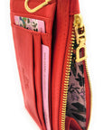 SADDLER PIPER Real Leather Designer Top Zip Card Holder | Gift Boxed