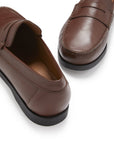 Boat Loafers, brown leather