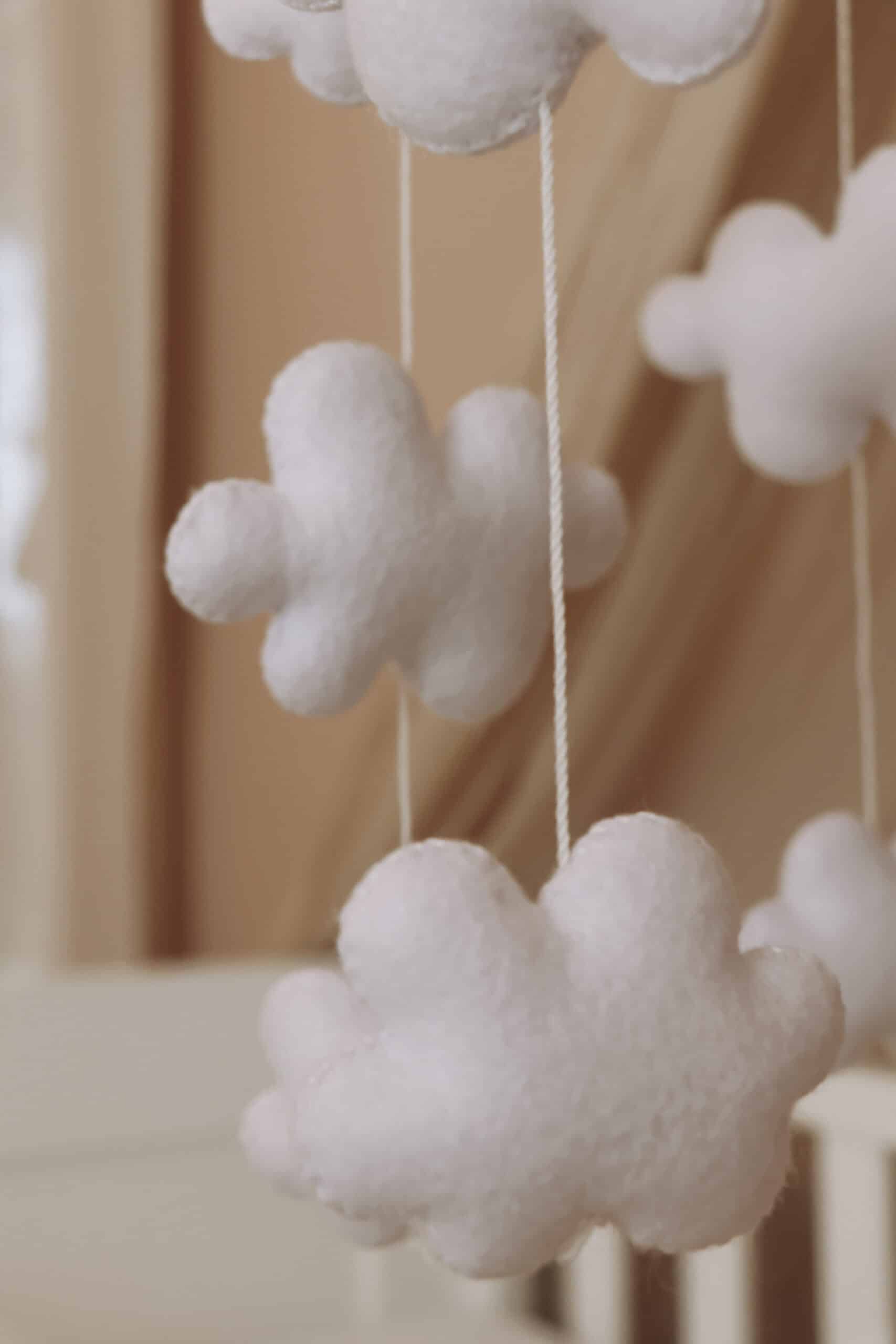 Handmade Clouds baby mobile-8