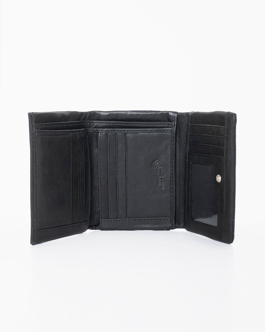 NK304 RFID-Blocking Leather Wallet, Genuine, Secure, 12 Slots