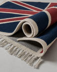 Reversible Union Jack Rug | Hand Knotted British Flag Jute Runner