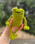 Fergus The Leggy Frog - Chunky Crochet Frog Plush – Soft Handmade Kawaii Frog Toy
