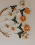 Handmade Yellow Bees baby mobile-6