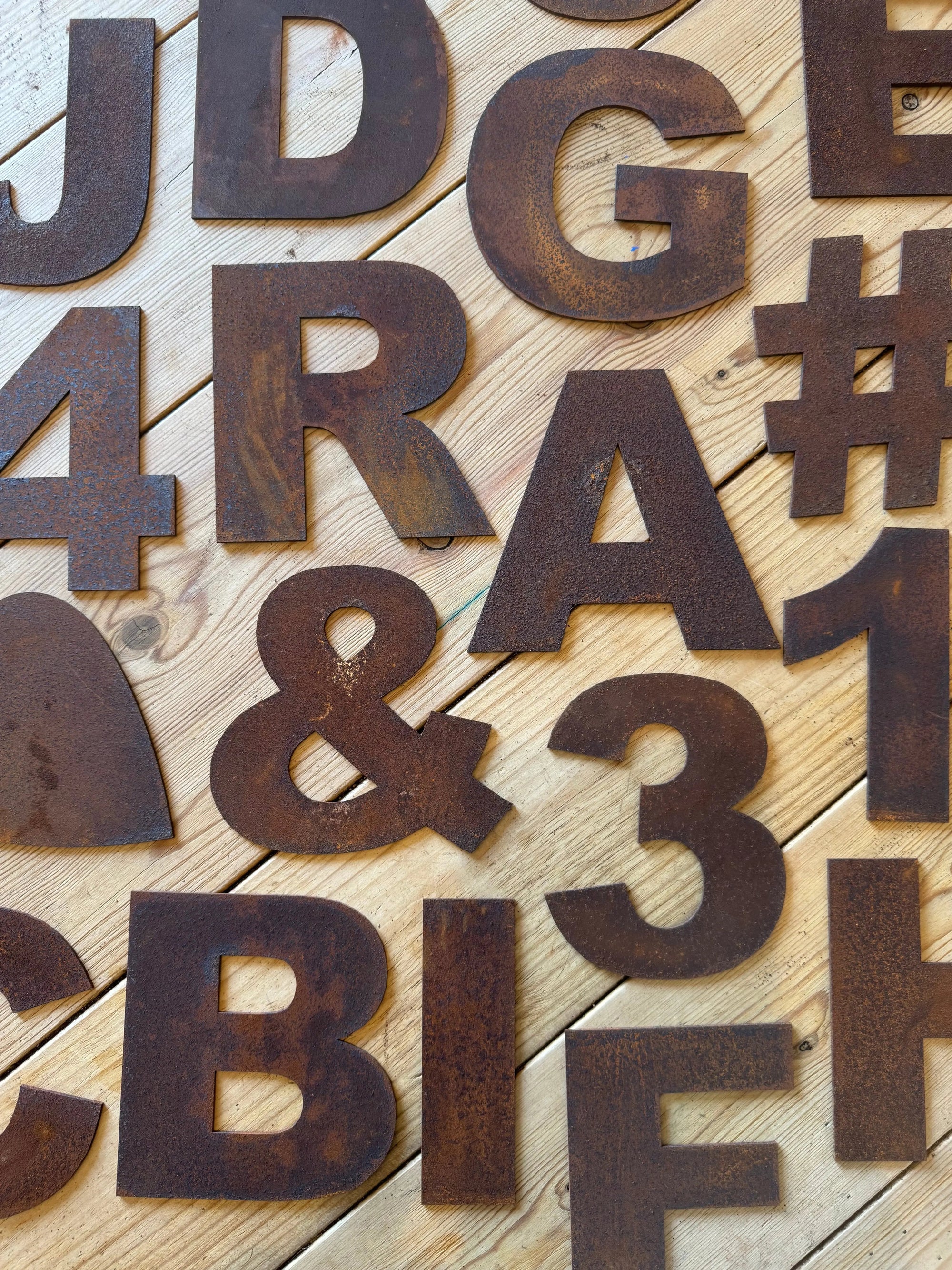 Rusty Metal Letters , Signs For The Home And Garden A–Z | Fat Font 5" Lettering