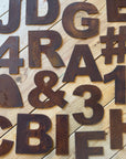 Rusty Metal Letters , Signs For The Home And Garden A–Z | Fat Font 5" Lettering