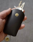 Black Folded Leather Key Holder