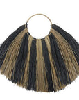 Large Seagrass Fan Wall Decor - Zebra