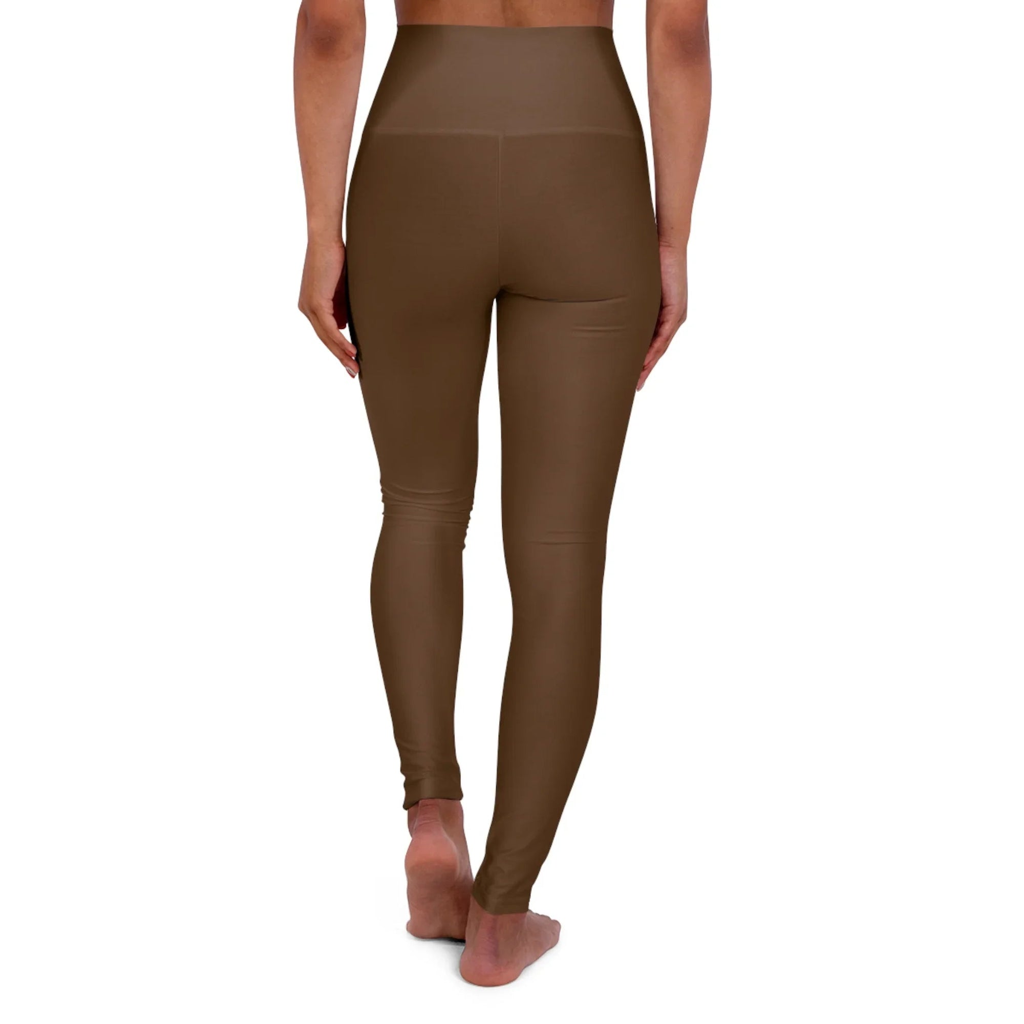 🌿 Organic Cotton Yoga Pants Brown – High-Waisted, Breathable, Sustainable Activewear by Yune Yoga-1