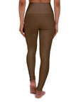 🌿 Organic Cotton Yoga Pants Brown – High-Waisted, Breathable, Sustainable Activewear by Yune Yoga-1