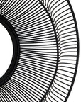 Sleek Black Round Wire Mirror Medium