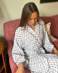 Tallis Blue Muslin Dressing Gown