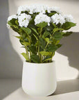 White Hydrangea Artificial Plant in Pot