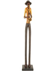 Jazz Saxophonist Sculpture in Bronze and Gold
