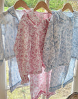 Blue Paisley Organic Muslin Pyjamas