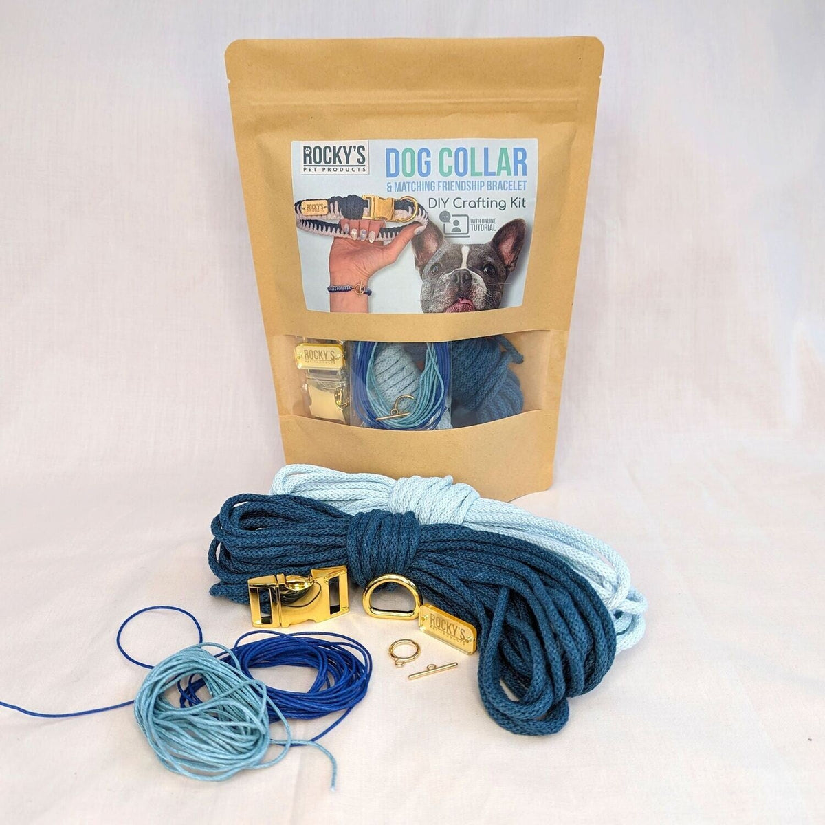 Make Your Own Dog Collar &amp; Friendship Bracelet Craft Kit - BLUE
