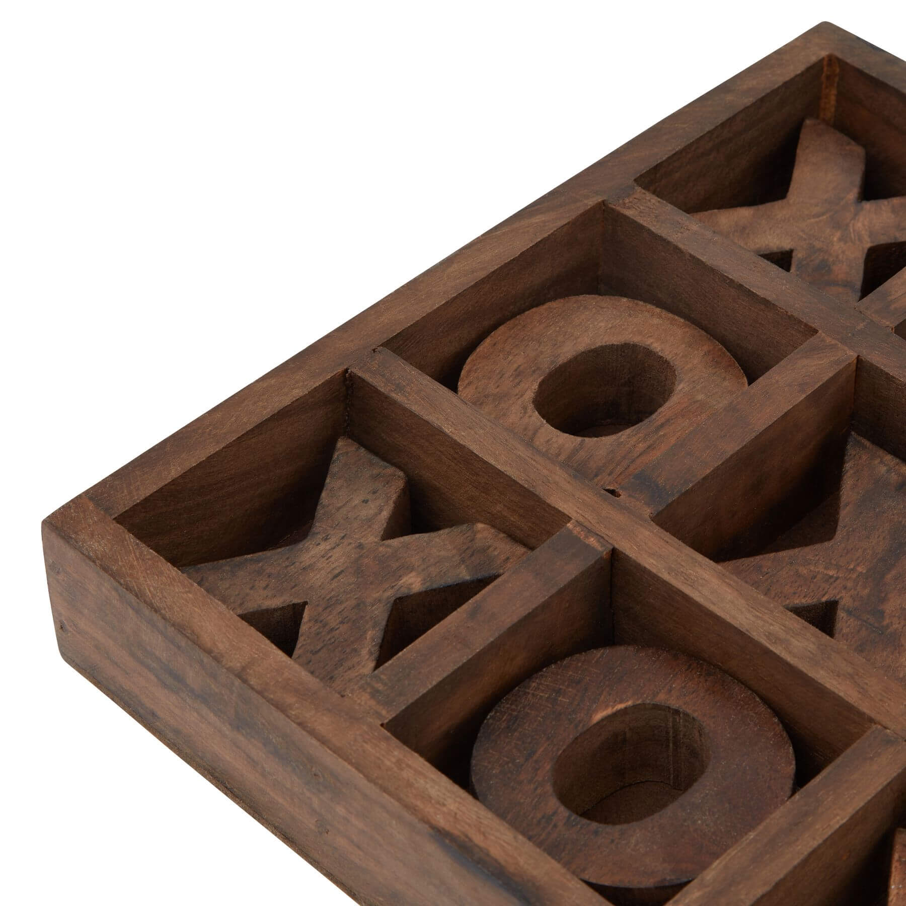 Wooden Noughts and Crosses Table Game Set