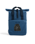 Black Chow Chow Chic: Aloof Floof Roll-Top Backpack