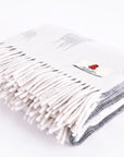 Stag Merino Lambswool Throw - Grey