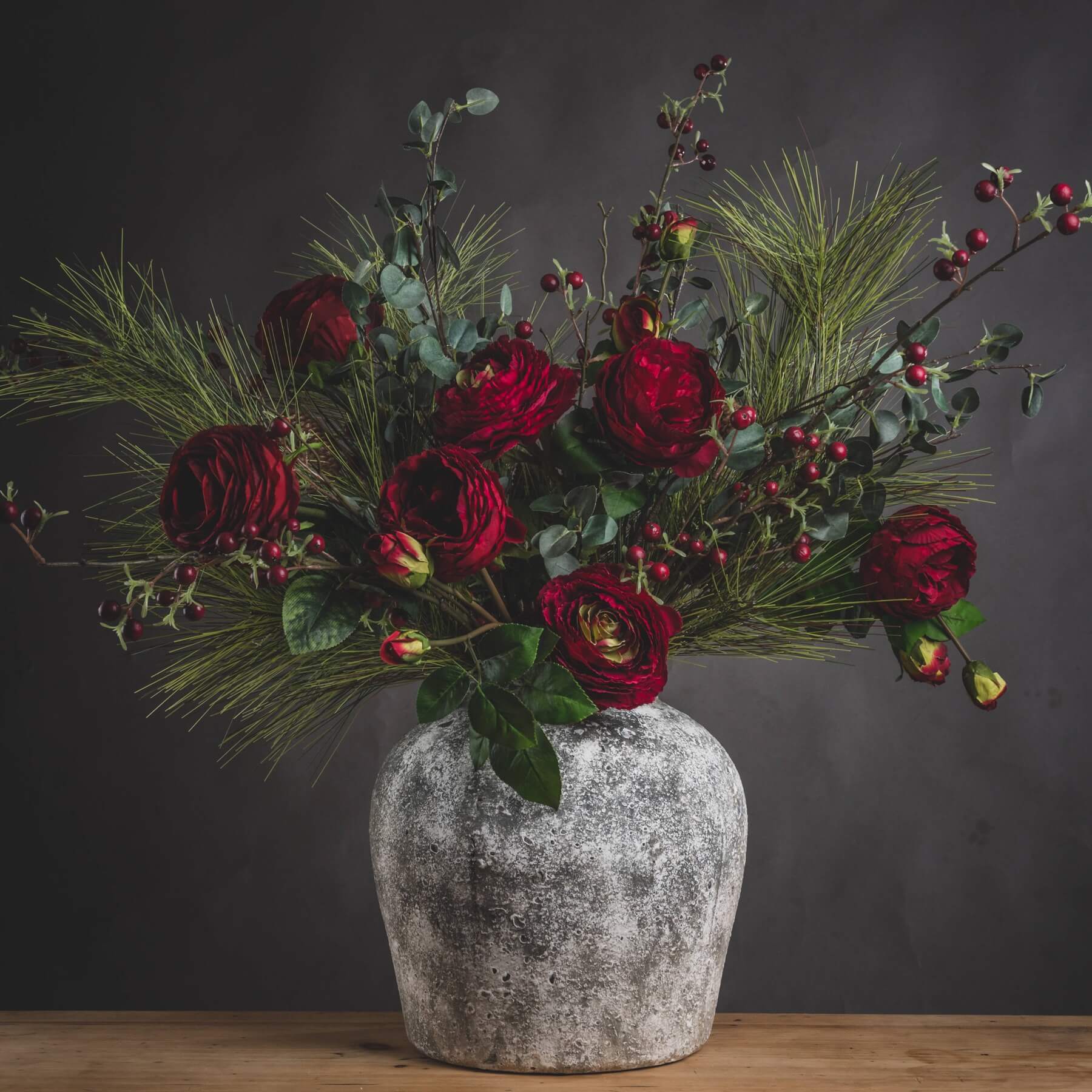 Aged Stone Effect Ceramic Vase for Stylish Interiors