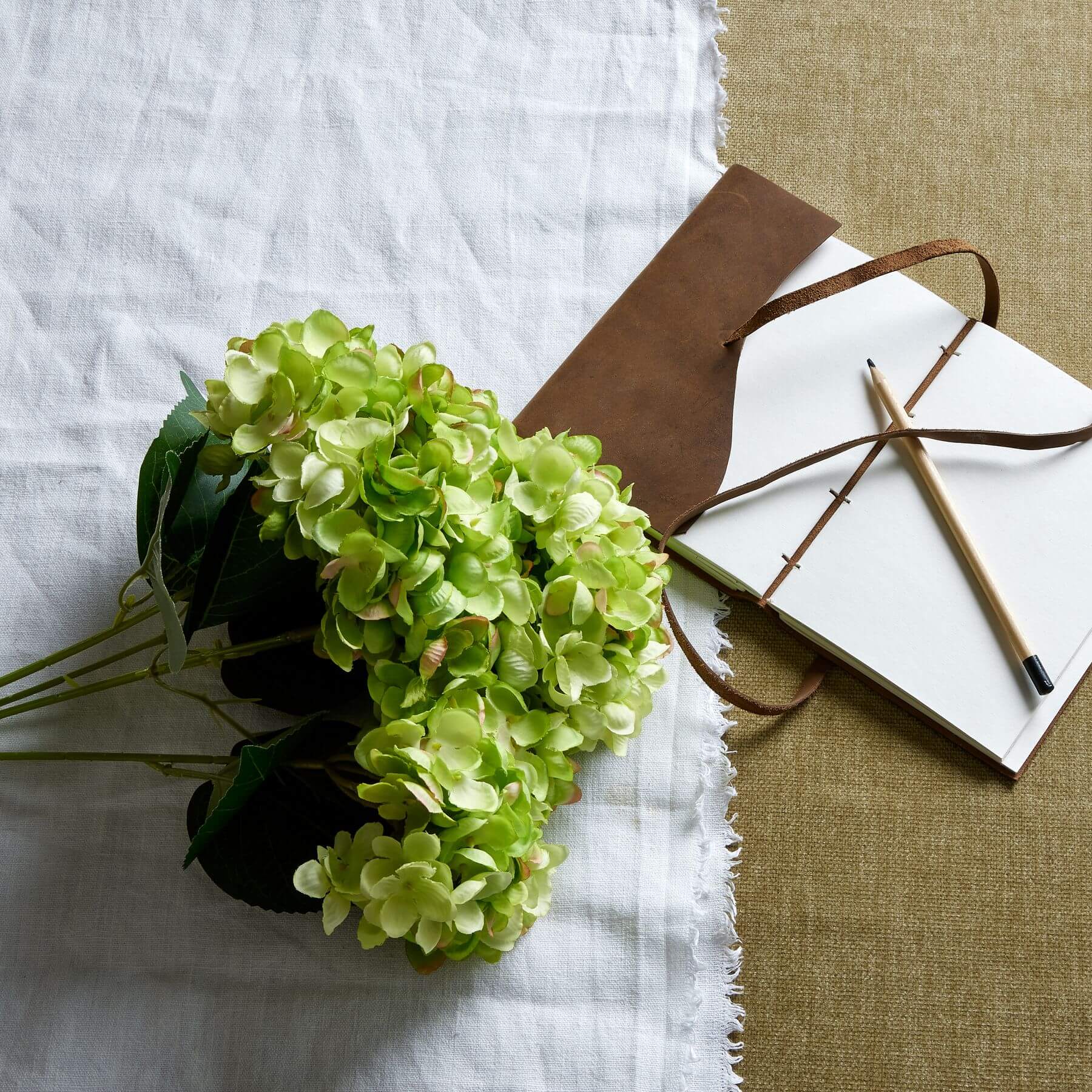 Lush Green Hydrangea Bouquet | Fresh Floral Decor