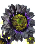 Pack of 6 x Artificial Flowers Purple Sunflower - 3 heads 88cm-1