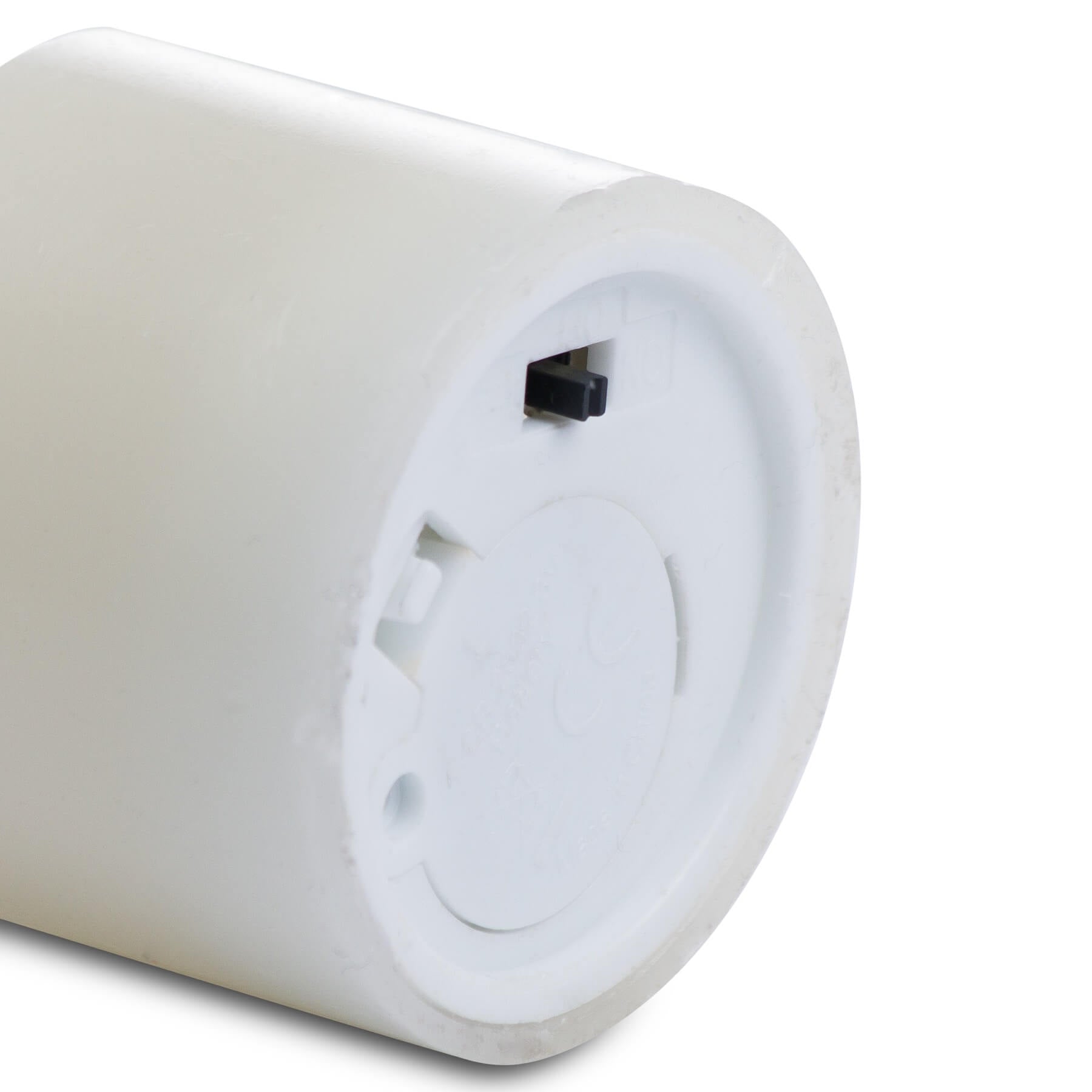 White LED tealight with realistic flickering flame, no-wax flameless candle for home decor ambiance by RoomLondon at brixbailey.com