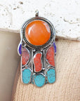 Silver Plated Tibetan Hamsa pendants.