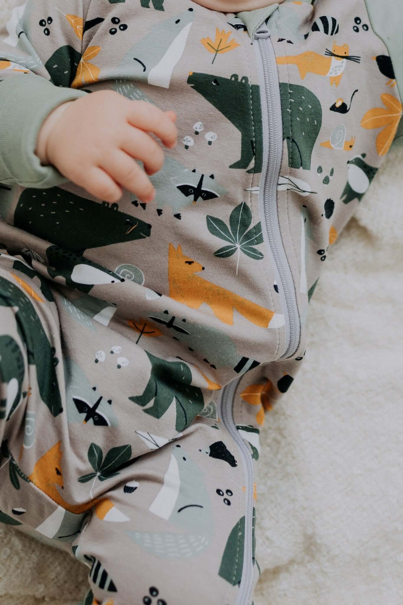 Baby Sleepsuit Autumn Forest Animals