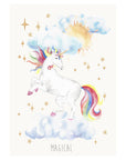 Personalised Watercolour Unicorn Print