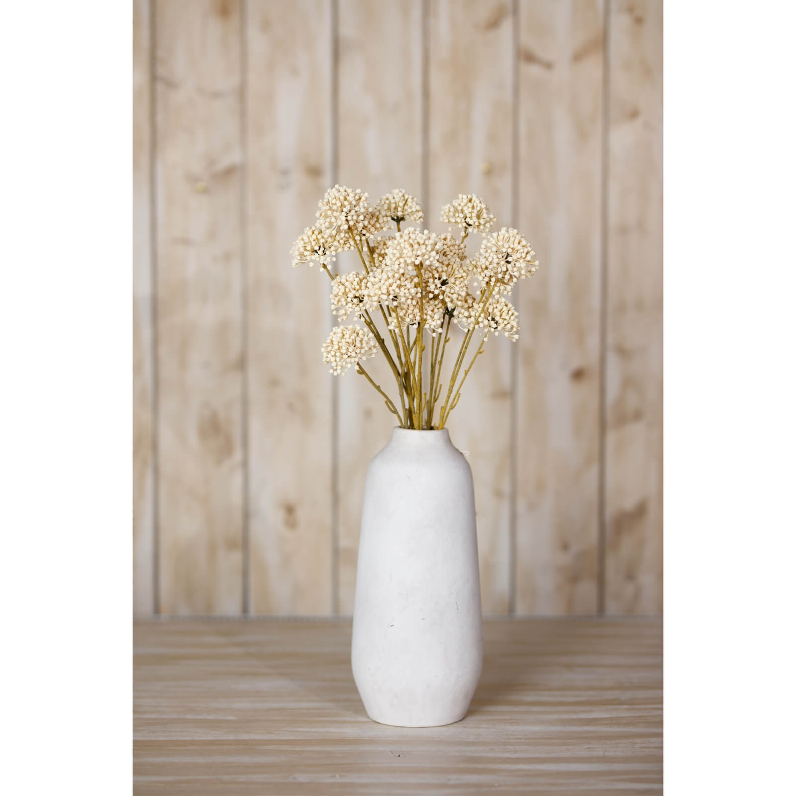 Cream Faux Allium Flower Stem