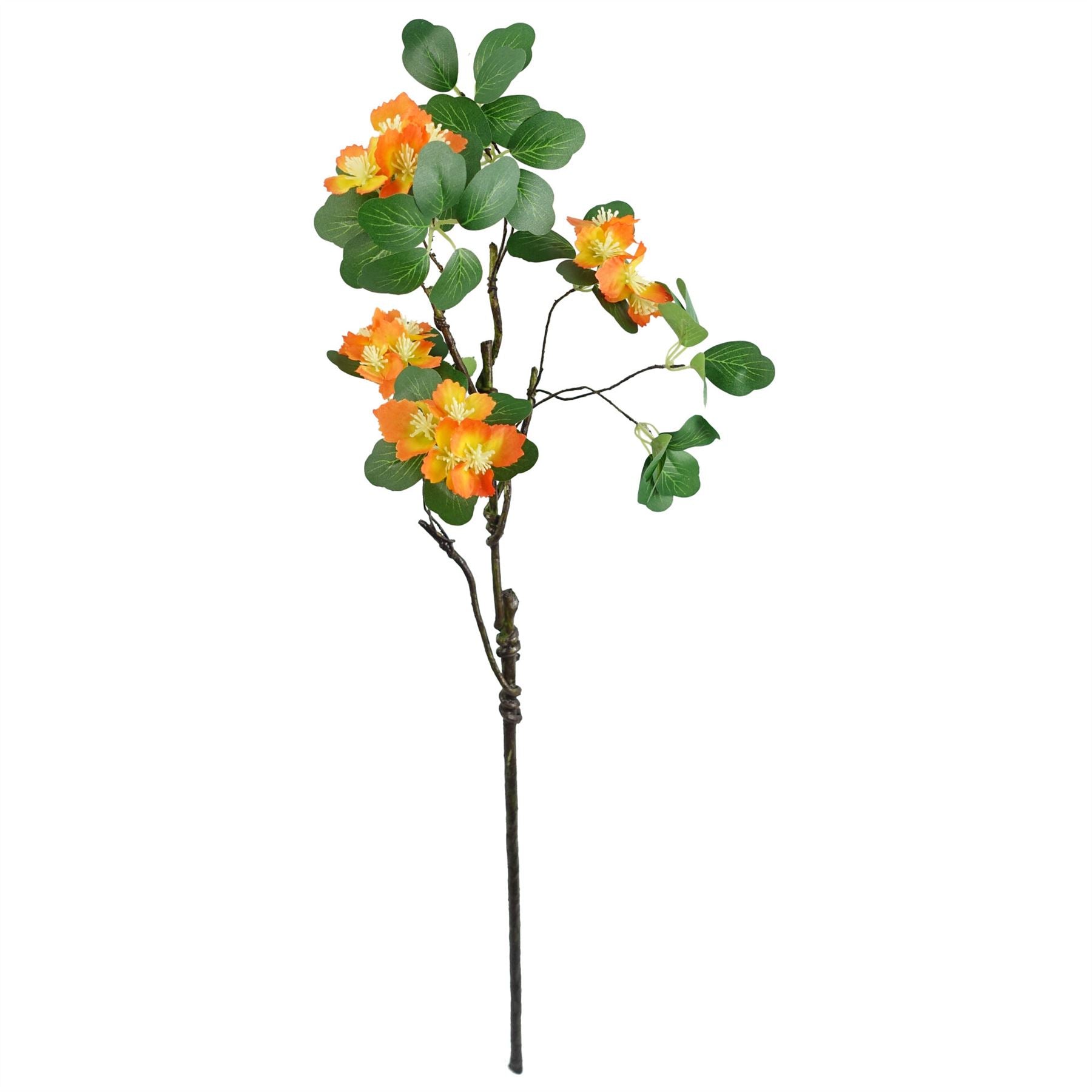 Pack of 6 x 60cm Flower Foliage Spray - Orange-2