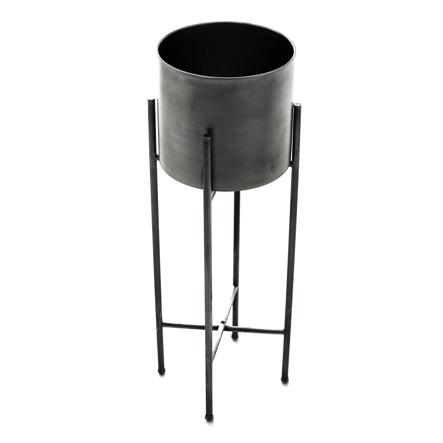 Elegant Silver Planters Set with Stands | Pair of 2