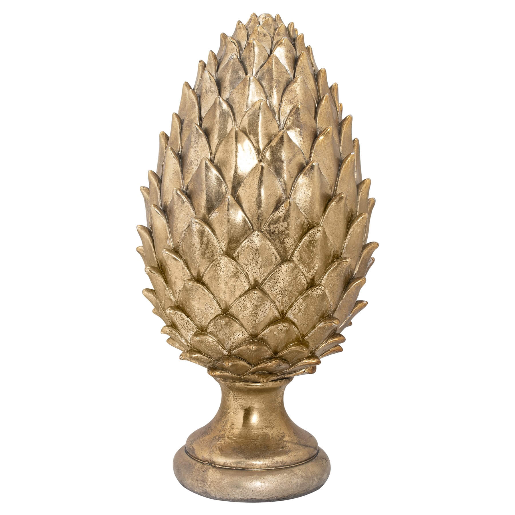 Elegant Tall Gold Pinecone Finial | Large Statement Decor