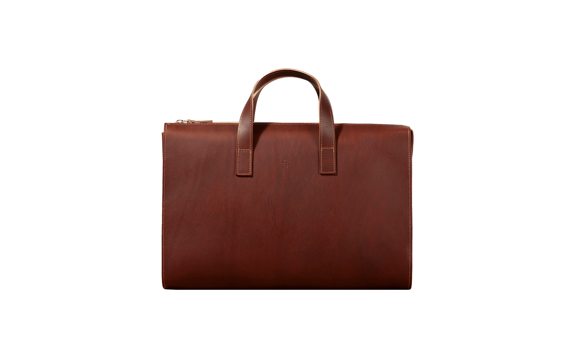 Model Briefcase in Cognac Leather